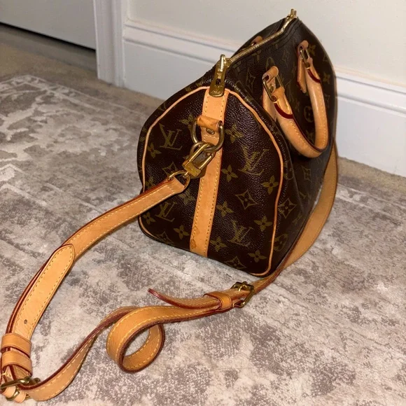 Louis Vuitton Brown Monogram speedy Bag with Vachetta Leather - Picture 7 of 8